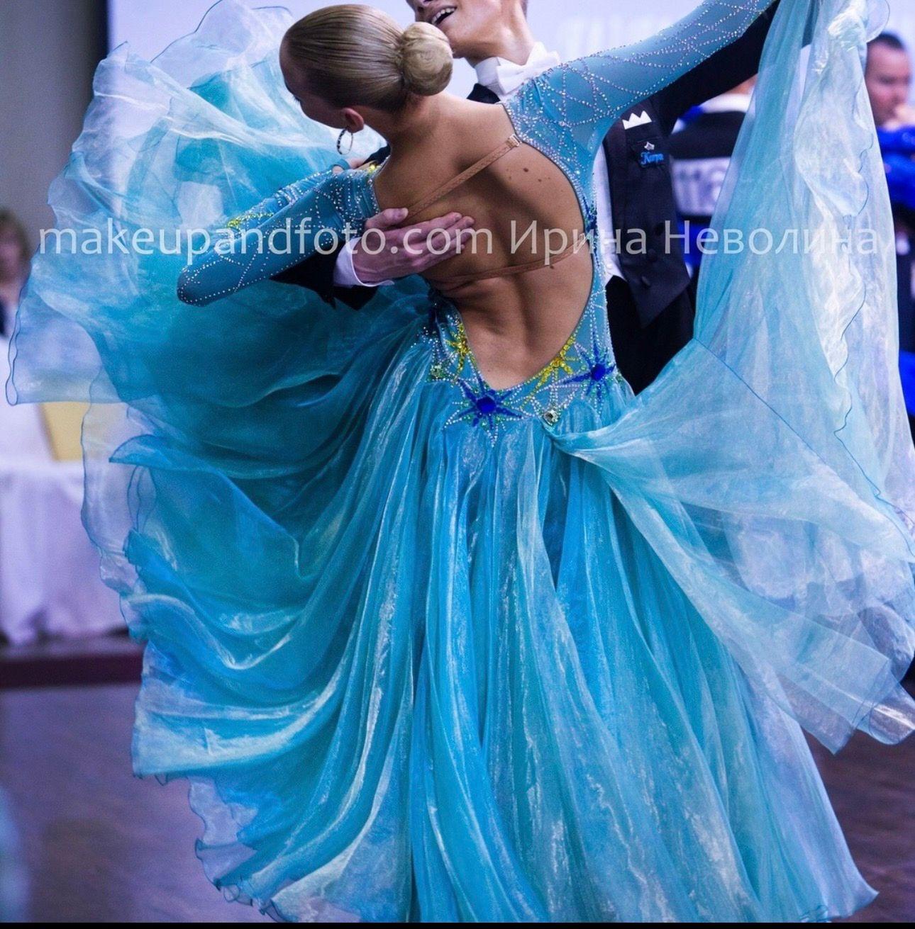 Turquoise Standard Dress with Swarovski Crystals