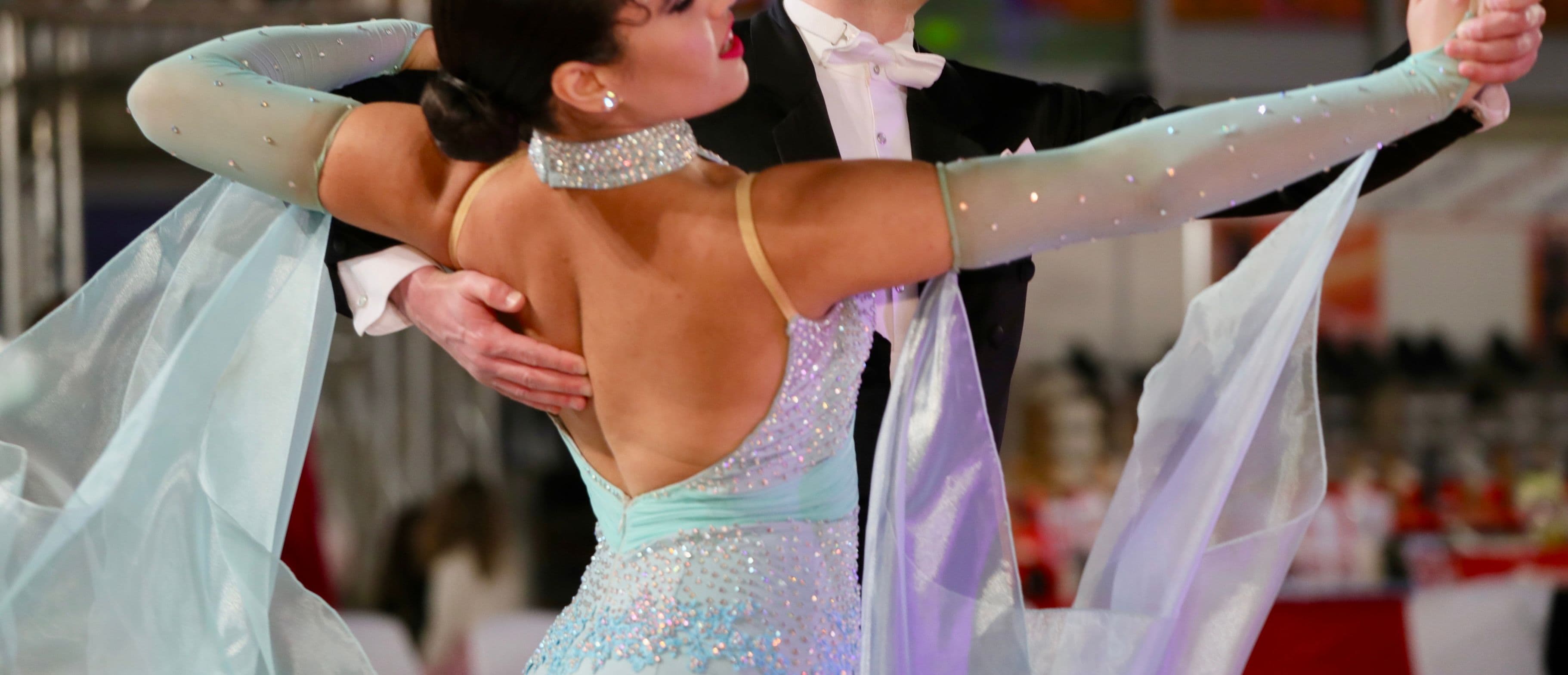 Turquoise Standard Dress with Swarovski Crystals and Elegant Details - 3