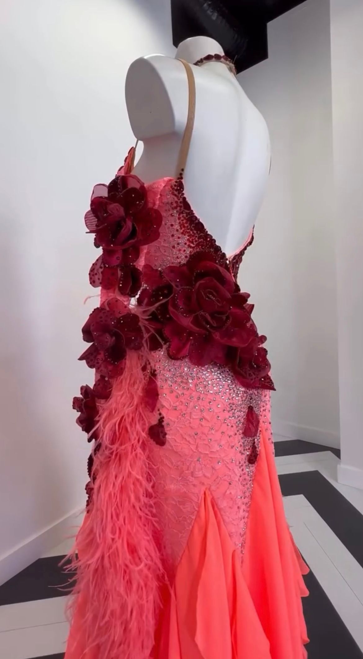 Pink Standard Dress by Ventura Danza - 1