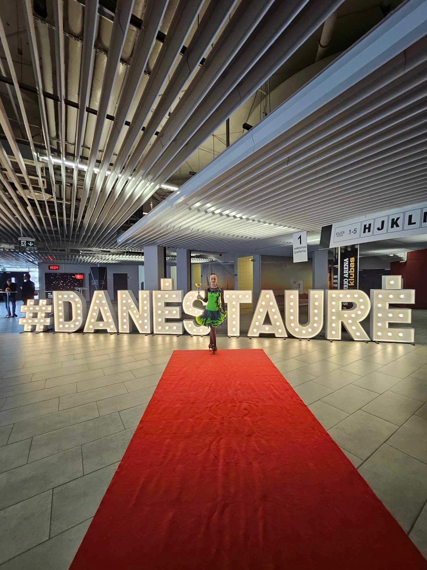 Blue Green Latin Dress with Minimal Elegant Design - 3