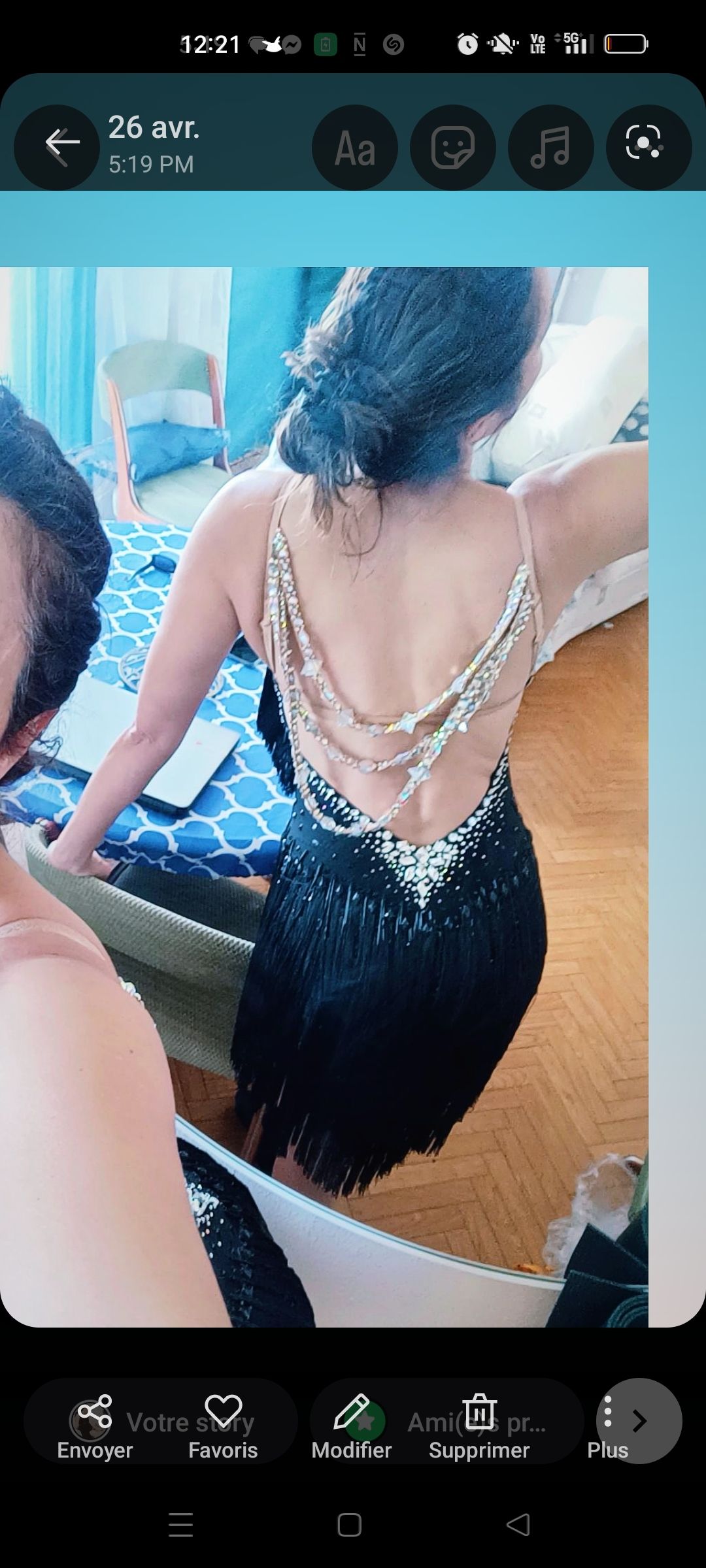 Glamour Latin Dress with Swarovski Crystals and Fringe - 3